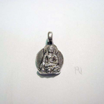 Anhänger Buddha mit Aura aus Silber, 20x13 mm