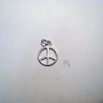 Anhänger Peace 10 mm, Silber