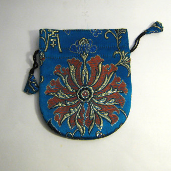Brocade bag S, brocade bag with flower pattern