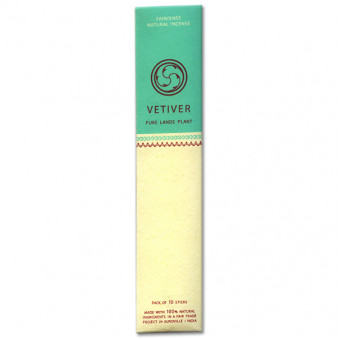 Faircense Faircense Incense Vetiver 100% natural ingredients and pure essences, hand-rolled with Masala method, Auroville India