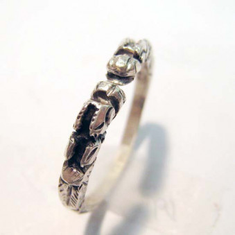 Rings Ri-01 Finger Ring Dragon Open 925-Silver Carved Carved Handcrafted Nepal