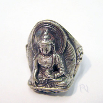Rings Ri-01 Buddha Silver Ring