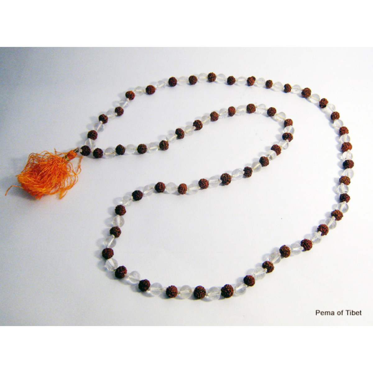 Prayer Beads Mala with Crystal Rudrakhasha Fruit