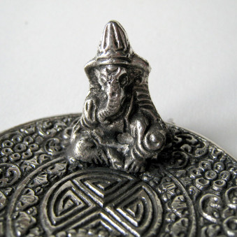 Incense - holder plate with Ganesha