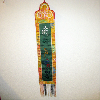 Thangka OM embroidered, vertical S
